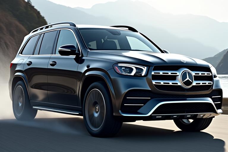 Extérieur d'un SUV Mercedes-Benz GLS noir, élégant et puissant